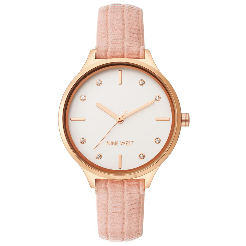 Multicolor leather dress watch-null