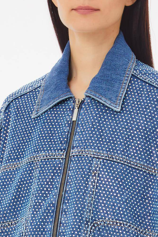 Liu Jo denim jacket with rhinestones-null