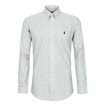 Ralph Lauren polo shirt, Cream/blue, medium