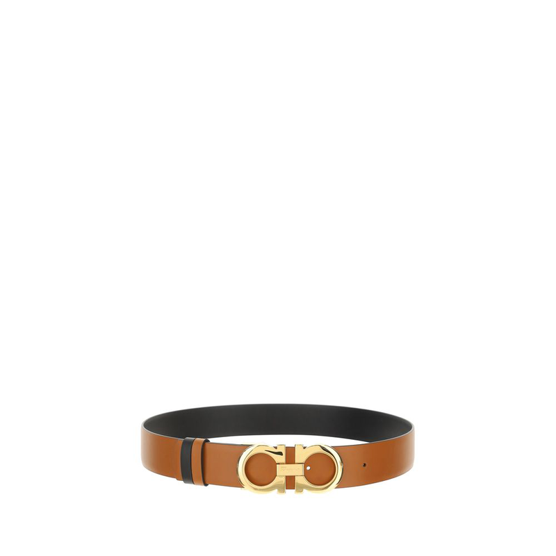 Brown calf leather bos taurus regular belt-null