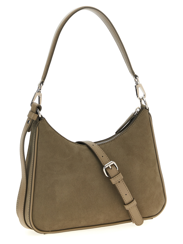 Gray polyamide shoulder bag-null