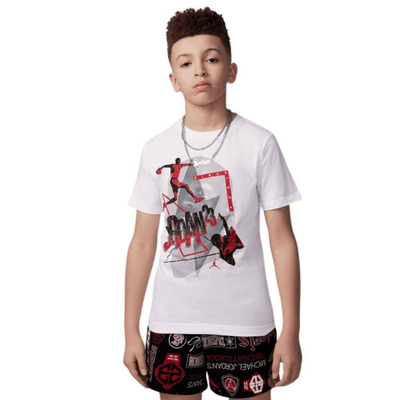 Boys 3peat short sleeves t-shirt, White, medium