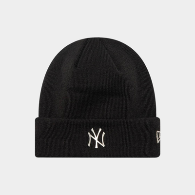 Metallic cuff beanie yankees