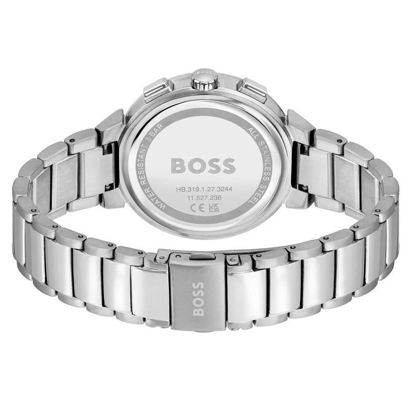Silver stainless steel dress watch-null