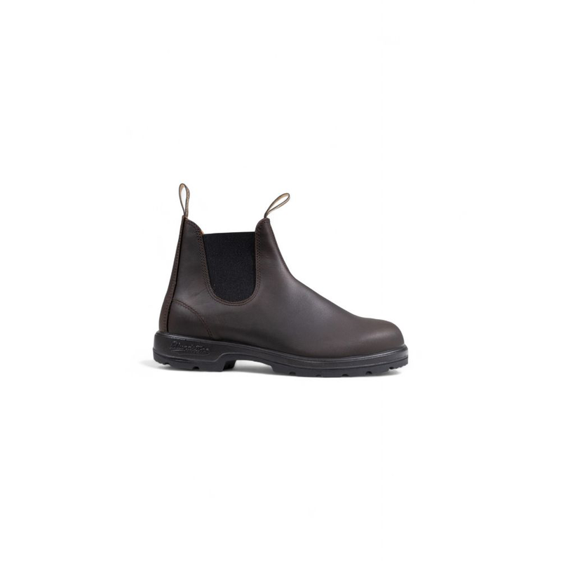 Brown leather ankle boots-null