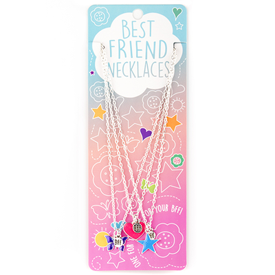 Best friend necklaces heart-star-butterfly 14482393, Silver, medium