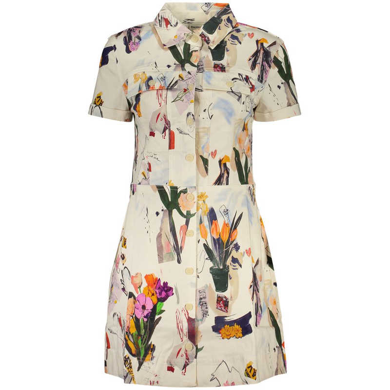 White viscosa women dress-null