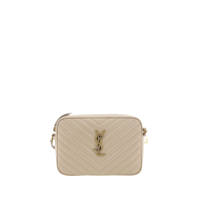 Beige calf leather bos taurus shoulder bag-null