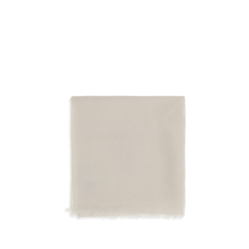 White cashmere scarf-null