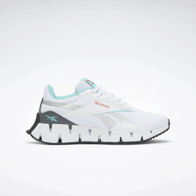 Reebok women's zig dynamica str, White/aqua, medium