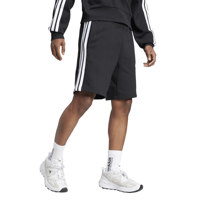 Adidas mens essentials 3-stripes fleece shorts-null