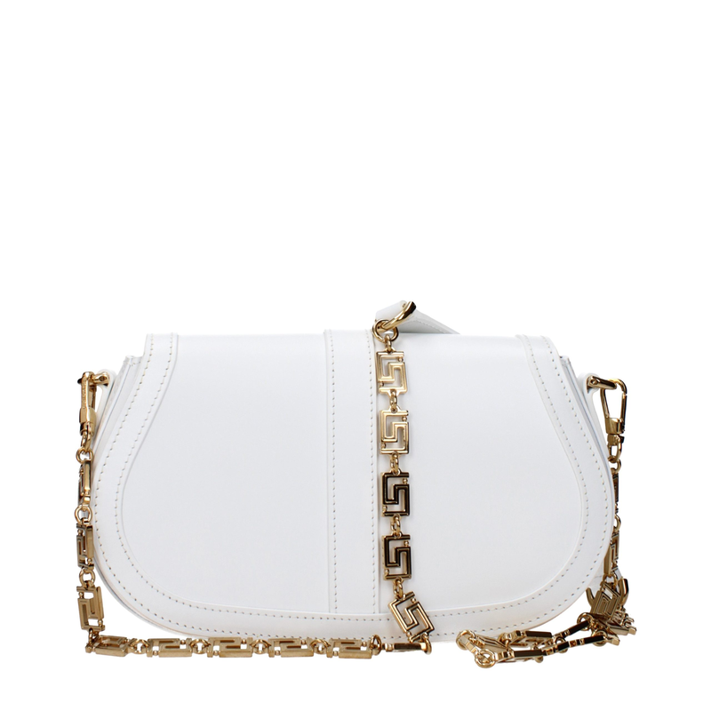 White leather crossbody bag-null