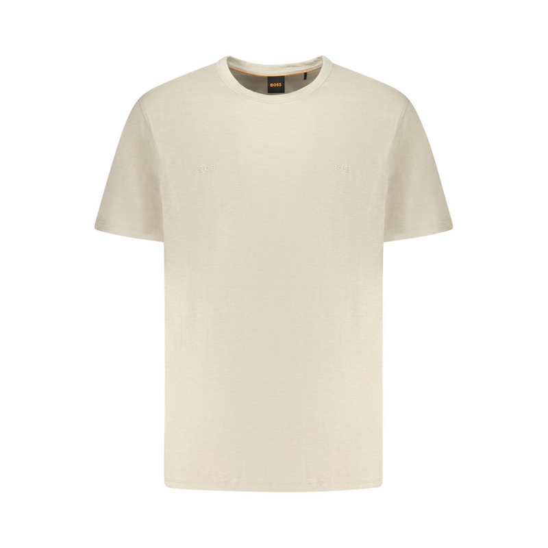 Beige cotton men t-shirt-null