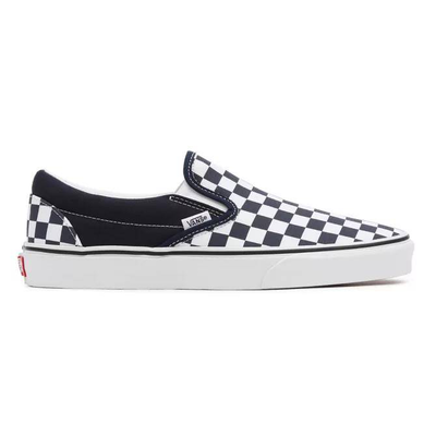 Vans checkerboard classic slip-on shoes, Black / White, medium