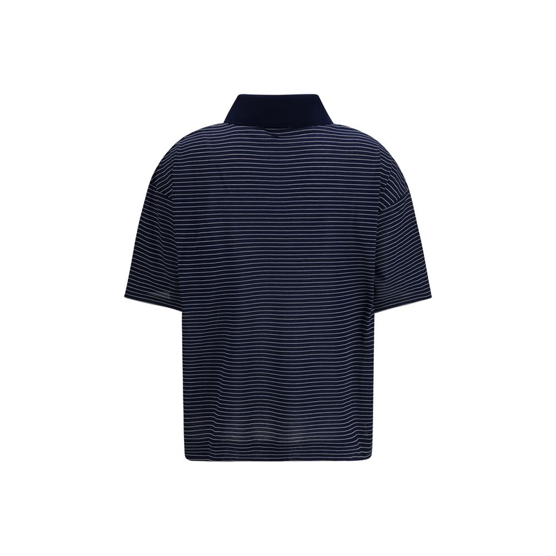 Blue cotton polo shirt-null
