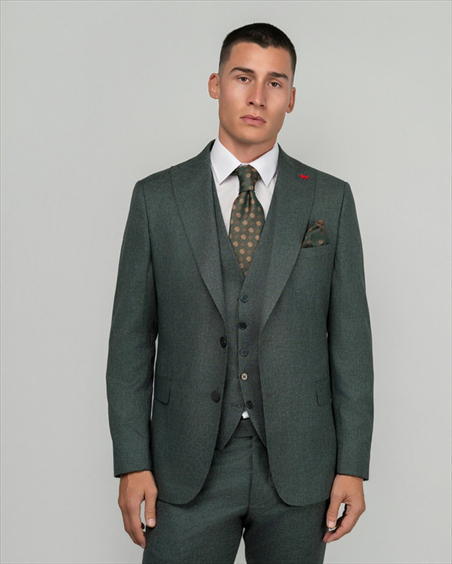 Dezign 3piece slim fit suit in patterned-null