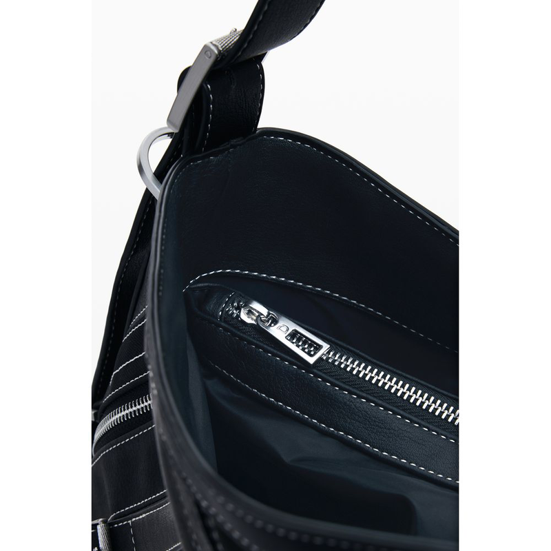 Nero polyurethane women shoulder bag-null