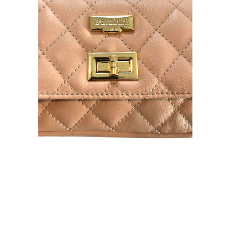 Pink leather women crossbody bag-null