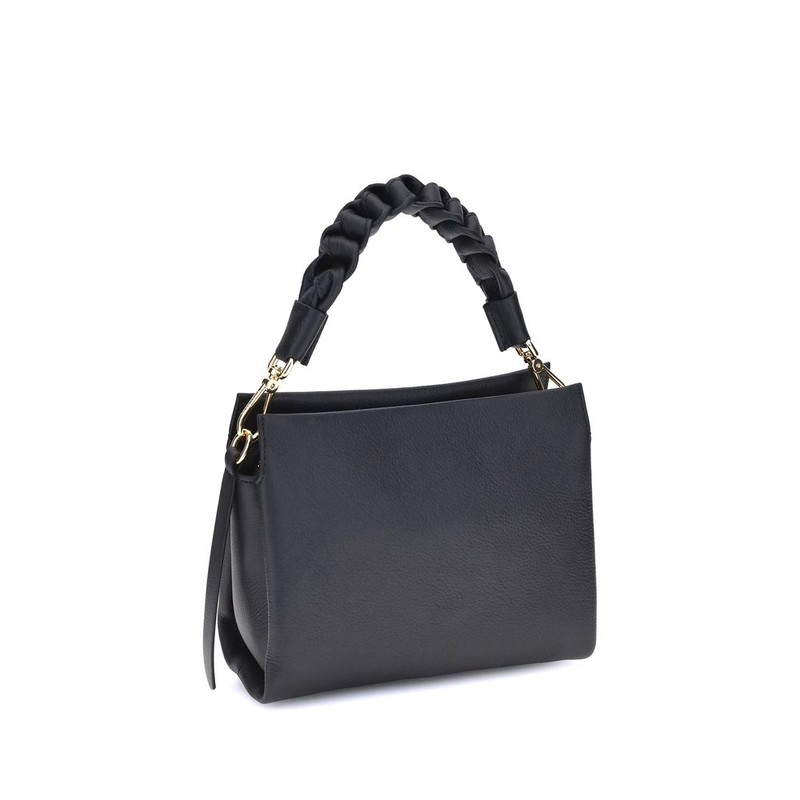 Black calf leather bos taurus shoulder bag-null