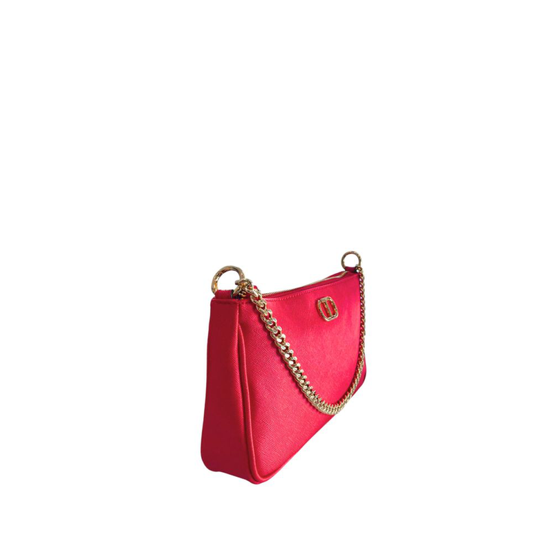 Red pu women crossbody bag-null