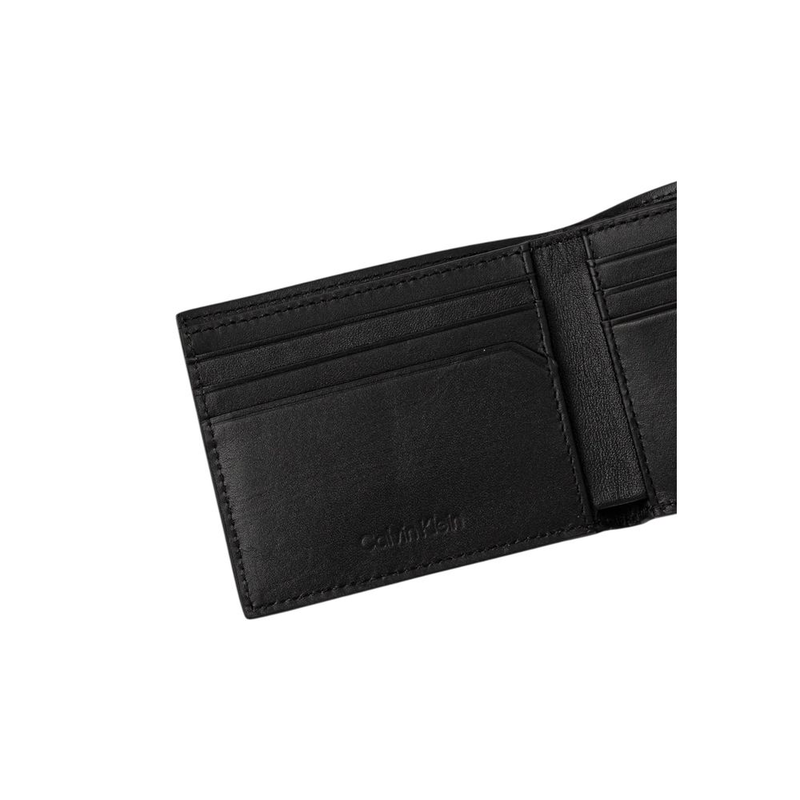 Black recycled polyester wallet-null
