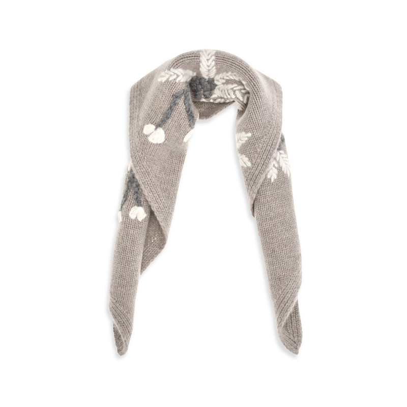 Beige wool oves aries scarf-null