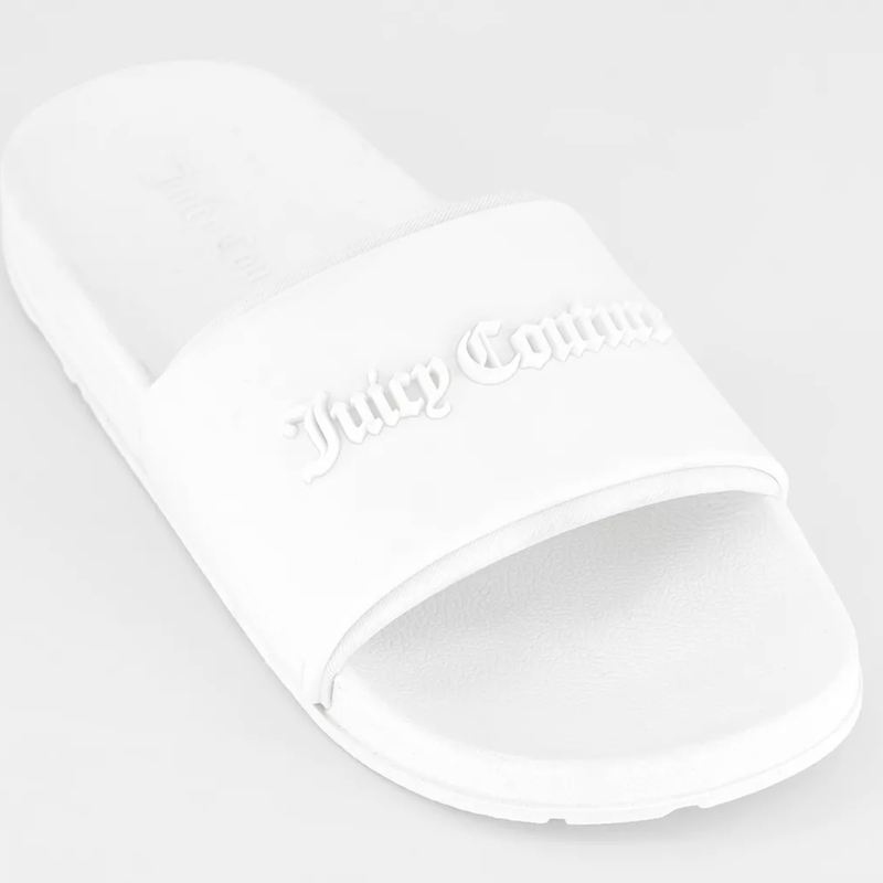 Juicy Couture embossed logo slider - white-null