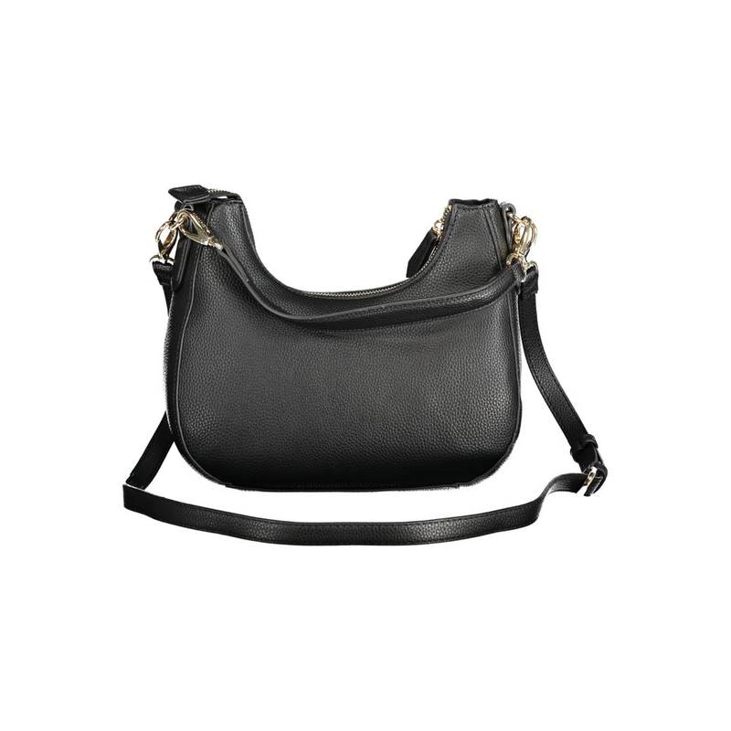 Black polyurethane women handbag-null