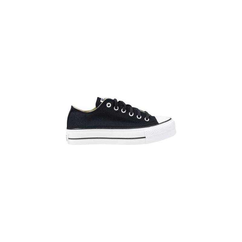 Black fabric platform sneakers-null