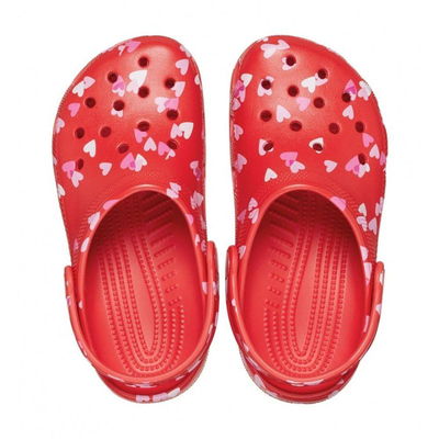 Crocs toddler classic vday clog, Cherry Red, medium