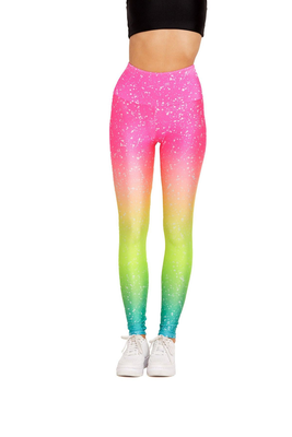 Goldsheep pink splatter dots legging 7/8, pink / splatter dots, medium