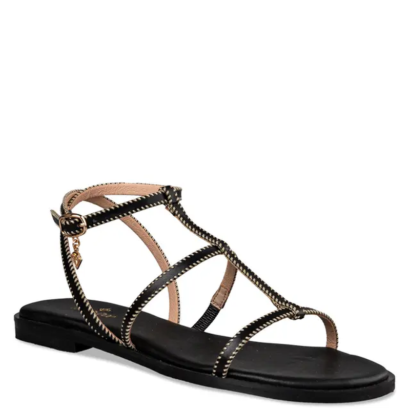 Fil d&eacute;t&eacute; sandals by mairiboo for envie - black-null