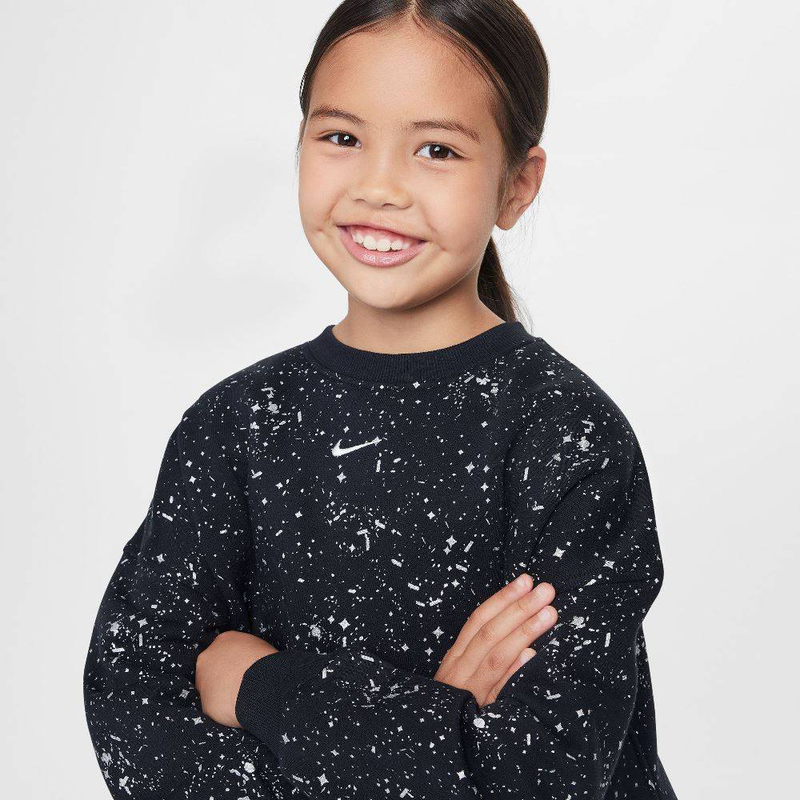 Girls nike sportswear club fleece shine crew-null