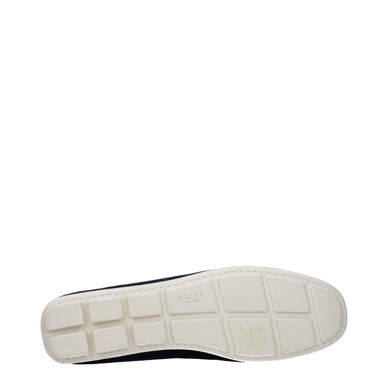 Blue leather slip-on loafers-null