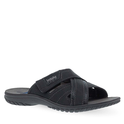 Parex men's comfort mules 12133040 black, Black, medium