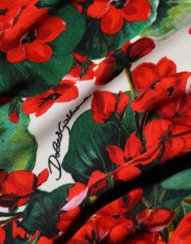 Multicolor floral short portofino dress-null
