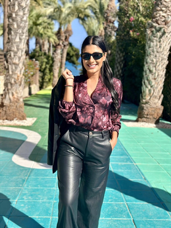 Blouse v neck printed-null