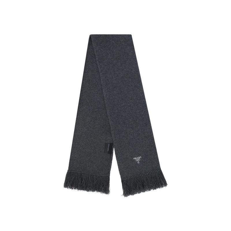 Gray cashmere scarf-null