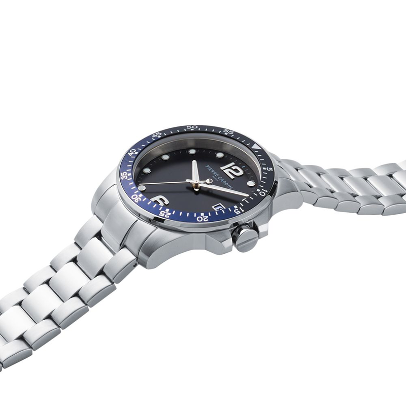 Gray stainless steel dress watch-null