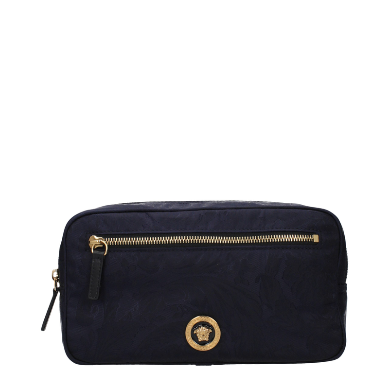 Blue fabric backpack-null