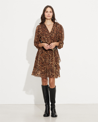 Short dress animal print, Brown Animal, medium