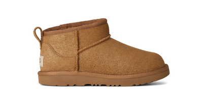Ugg kid's classic ultra mini dazzle boot, Chestnut, medium