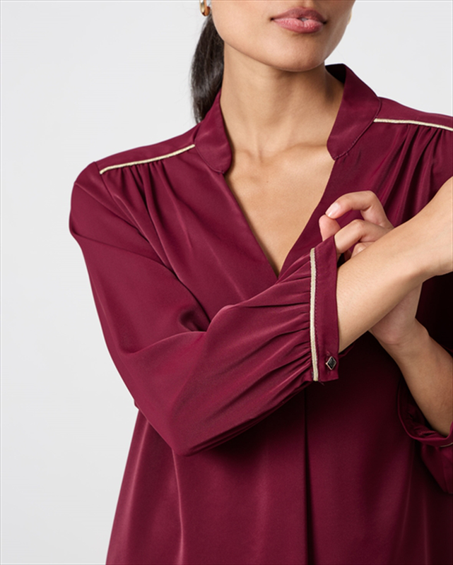 Blouse crepe long sleeve image number null
