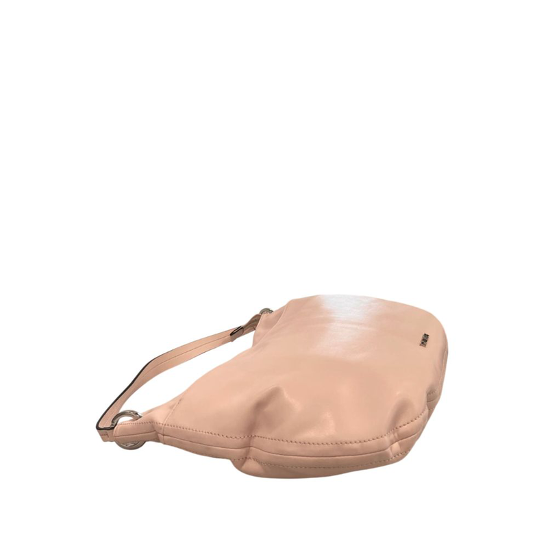 Pink pu women shoulder bag-null