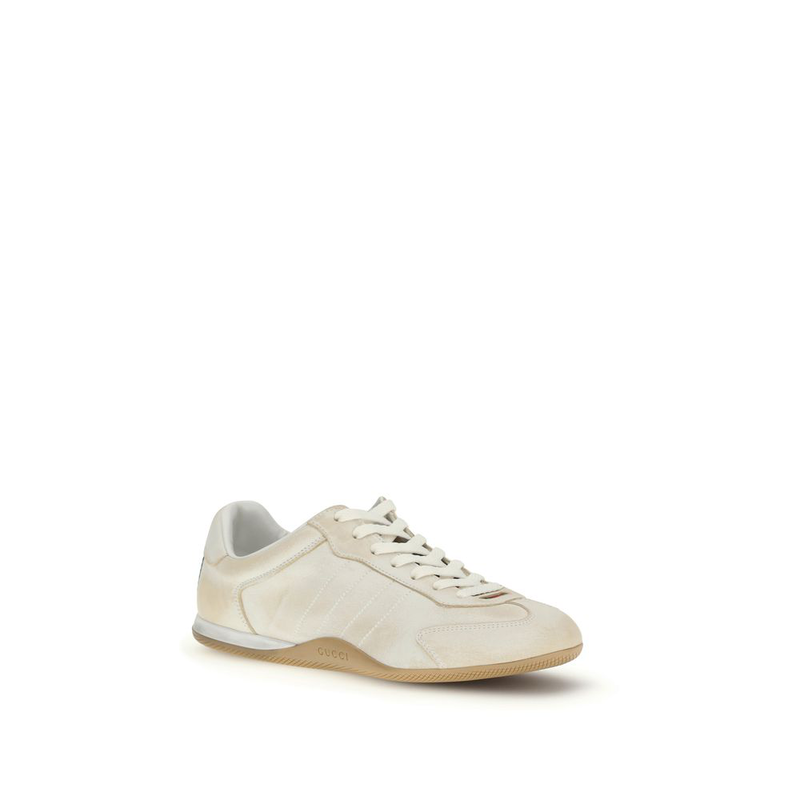 White calf leather bos taurus low top sneakers-null
