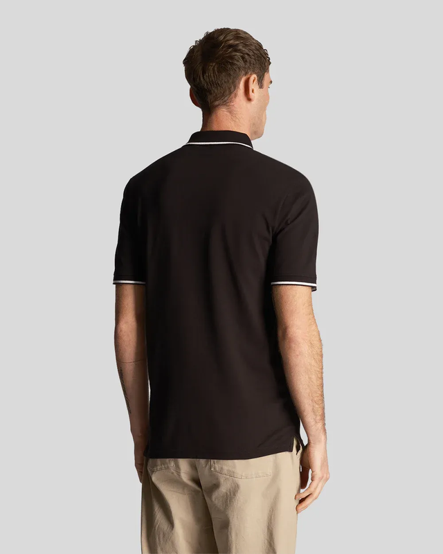 Product image: Tipped polo shirt w395 jet black/ white-null