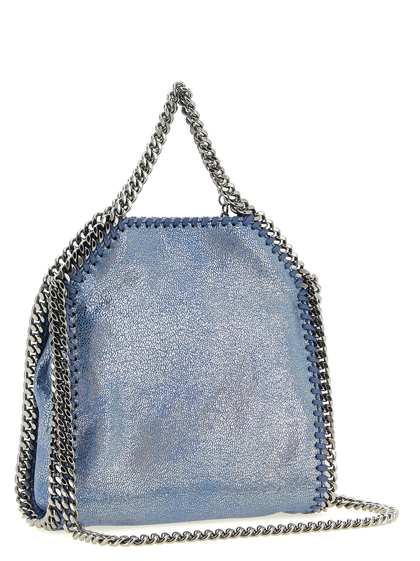 Blue polyester handbag-null