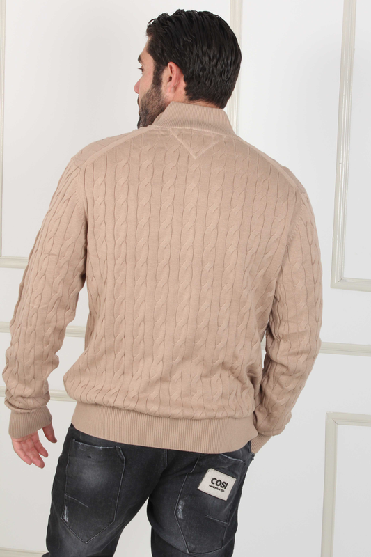 Classic cable zip knitted top - tommy hilfiger-null