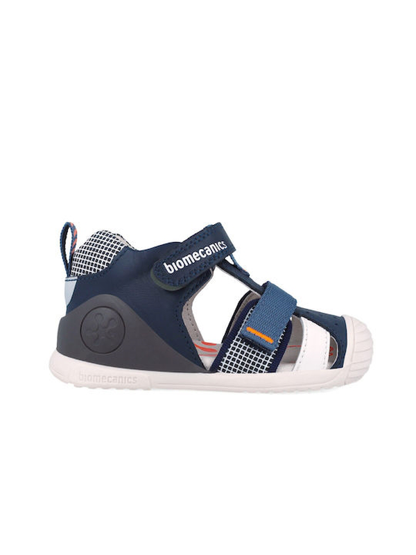 Product image: Biomecanics boys close toe sandals with velcro strap with contrast colour details-null