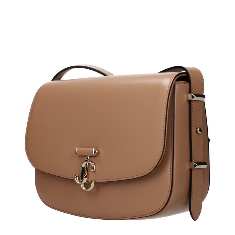 Brown leather crossbody bag-null